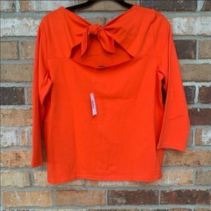 J. Crew Tie back long sleeve tee Medium